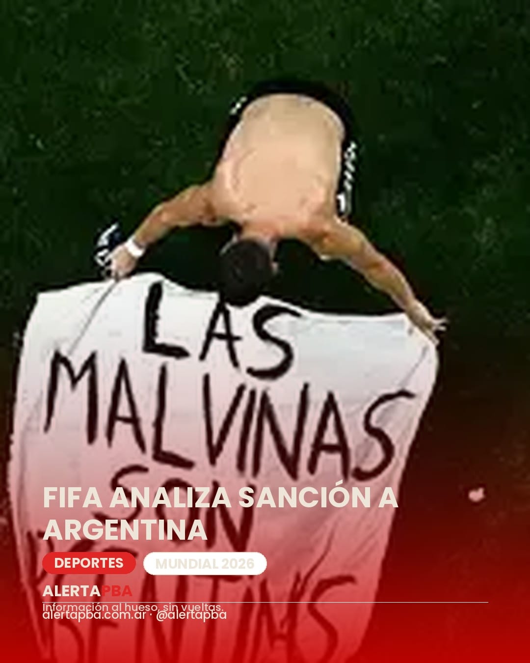 FIFA evalúa sancionar a la Selección por la bandera de Malvinas