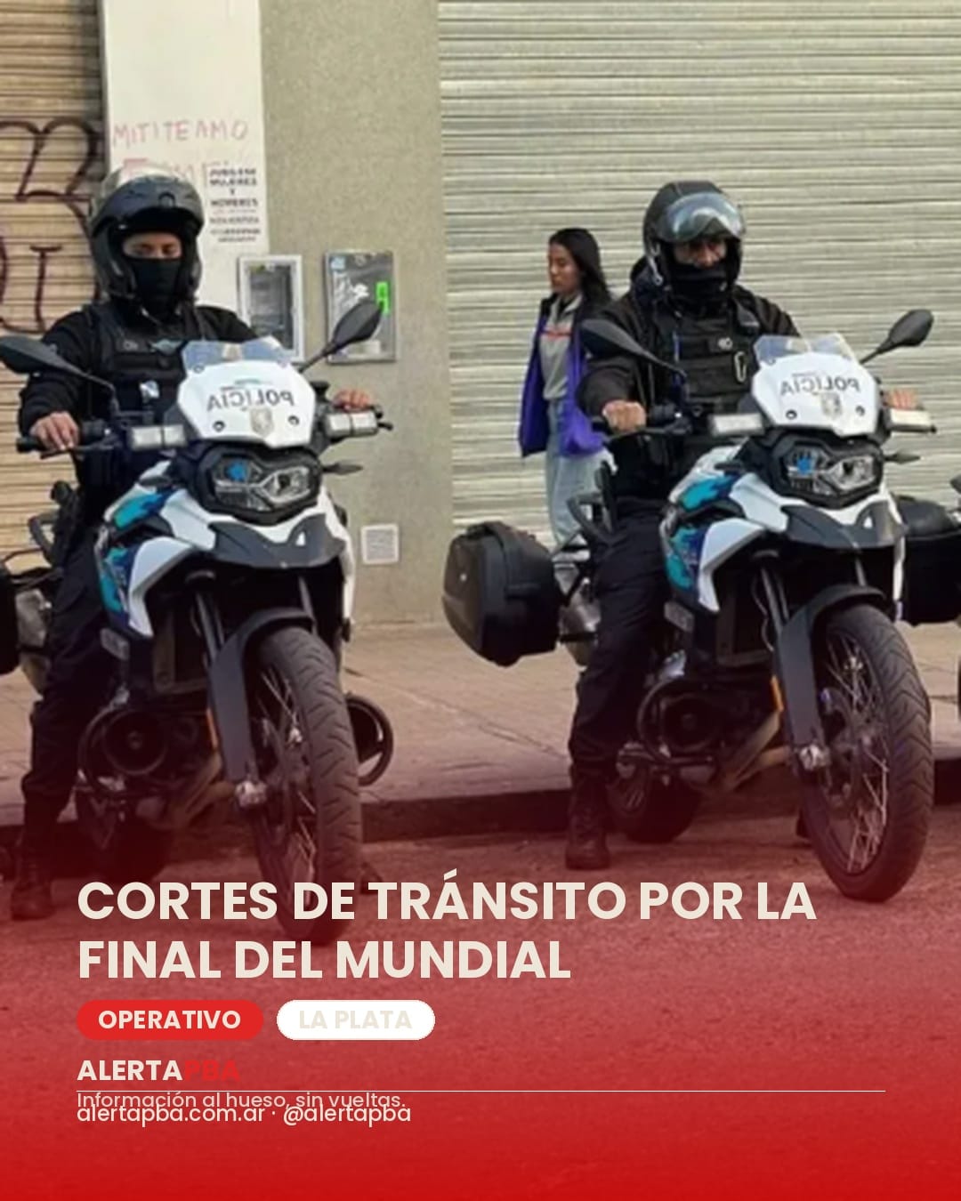Cortes de tránsito en el centro de La Plata por la final del Mundial