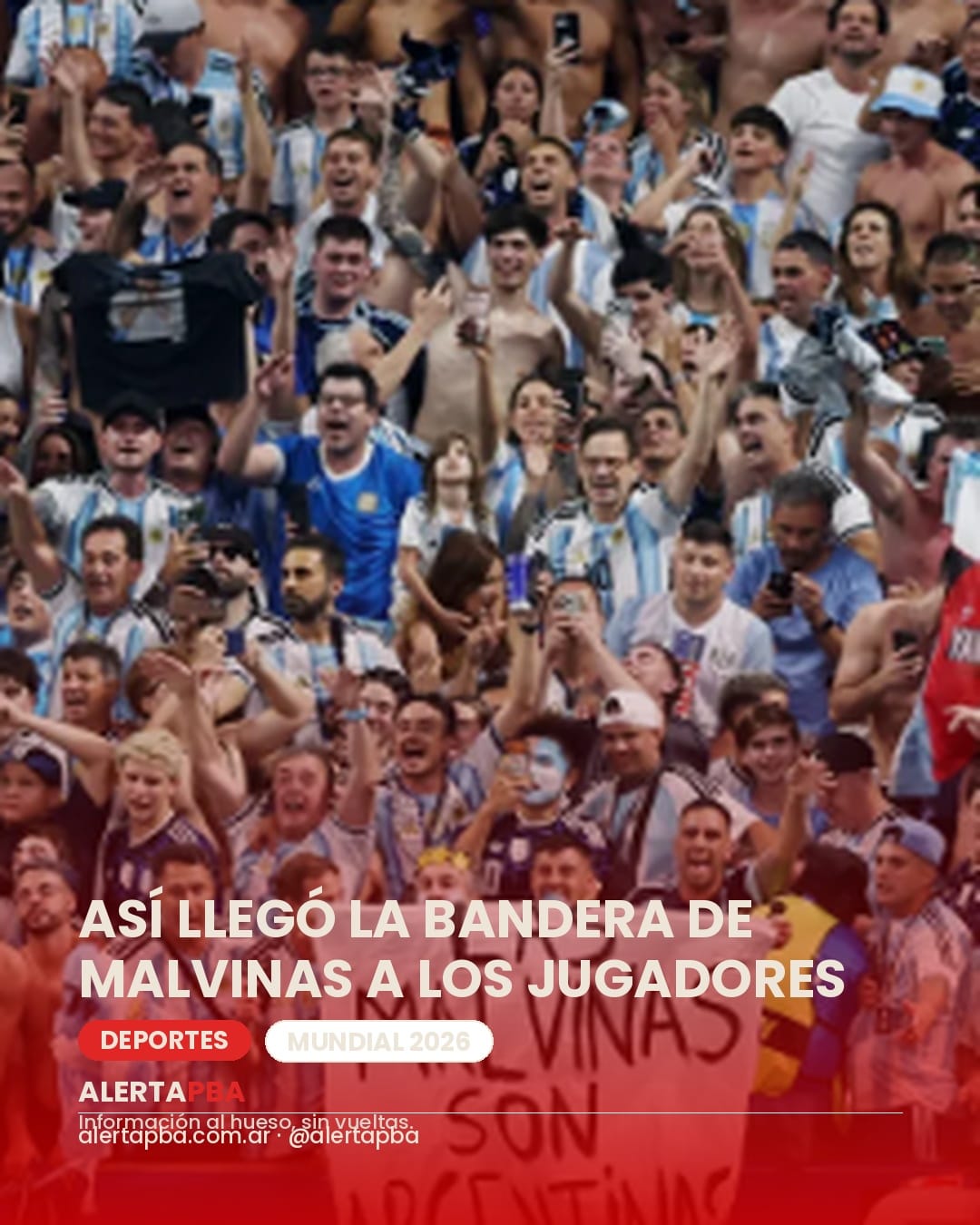 Se conoció cómo llegó a los jugadores la bandera de Malvinas en el Mundial