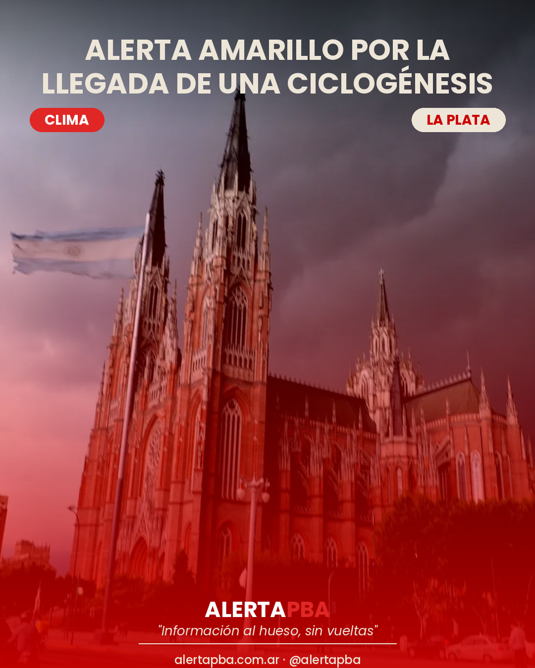 Lanzan un alerta amarillo para La Plata y la región por la llegada de la ciclogénesis que traerá tormentas