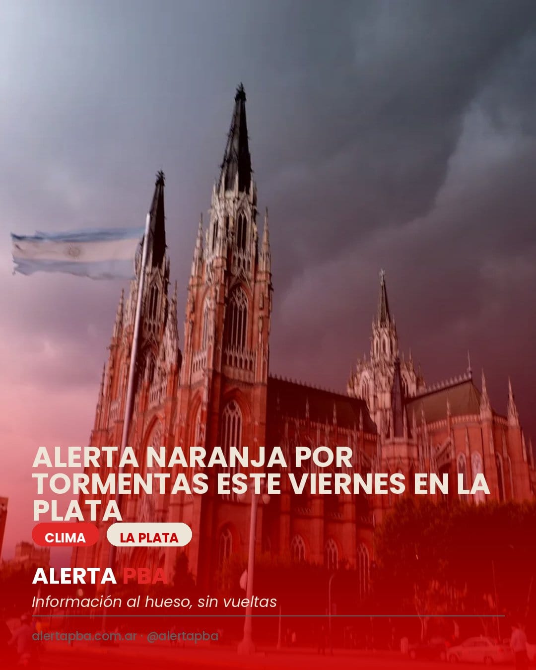 Alerta naranja por tormentas en La Plata: rige desde este viernes a la tarde