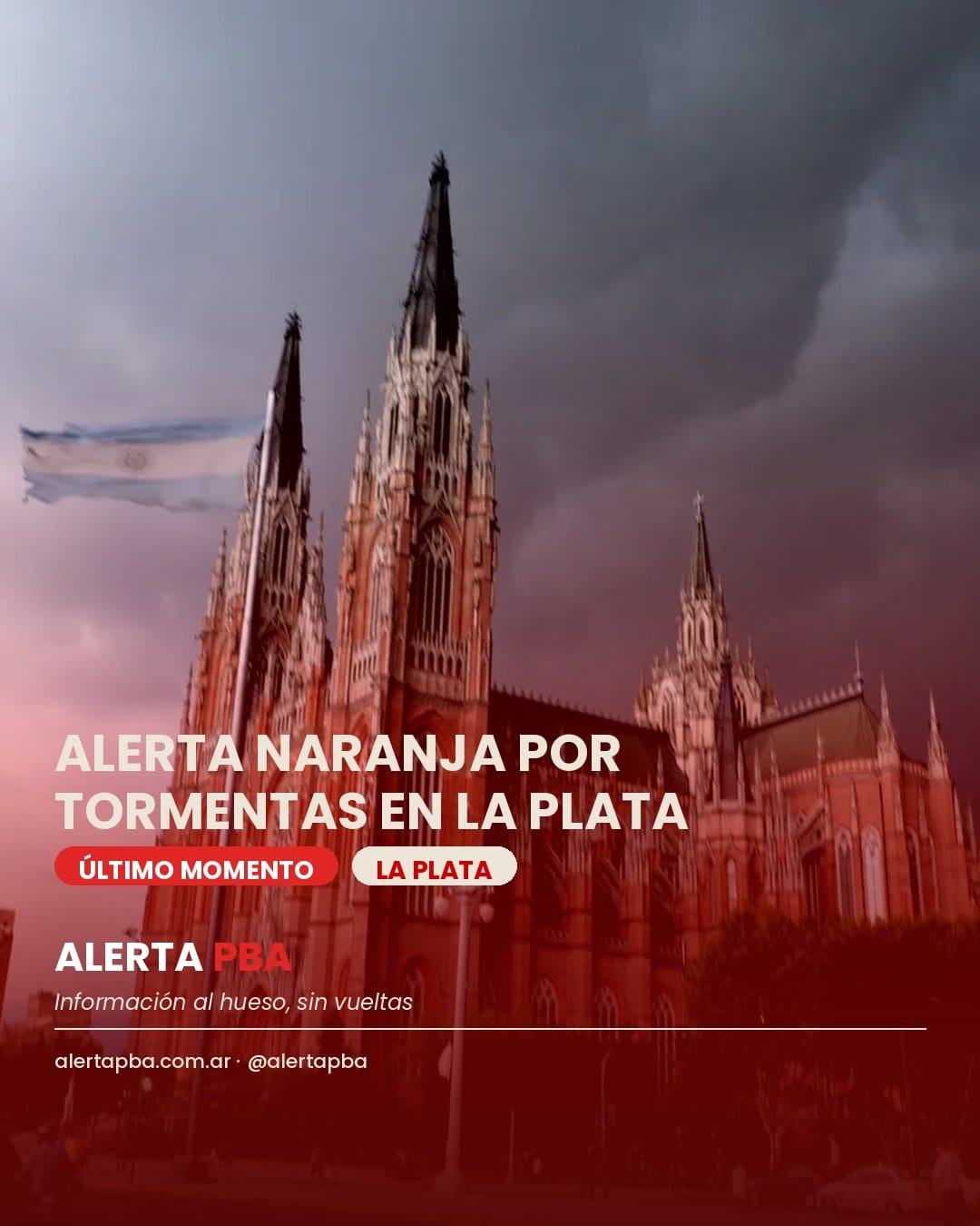 La Plata en alerta naranja por tormentas fuertes y riesgo de granizo