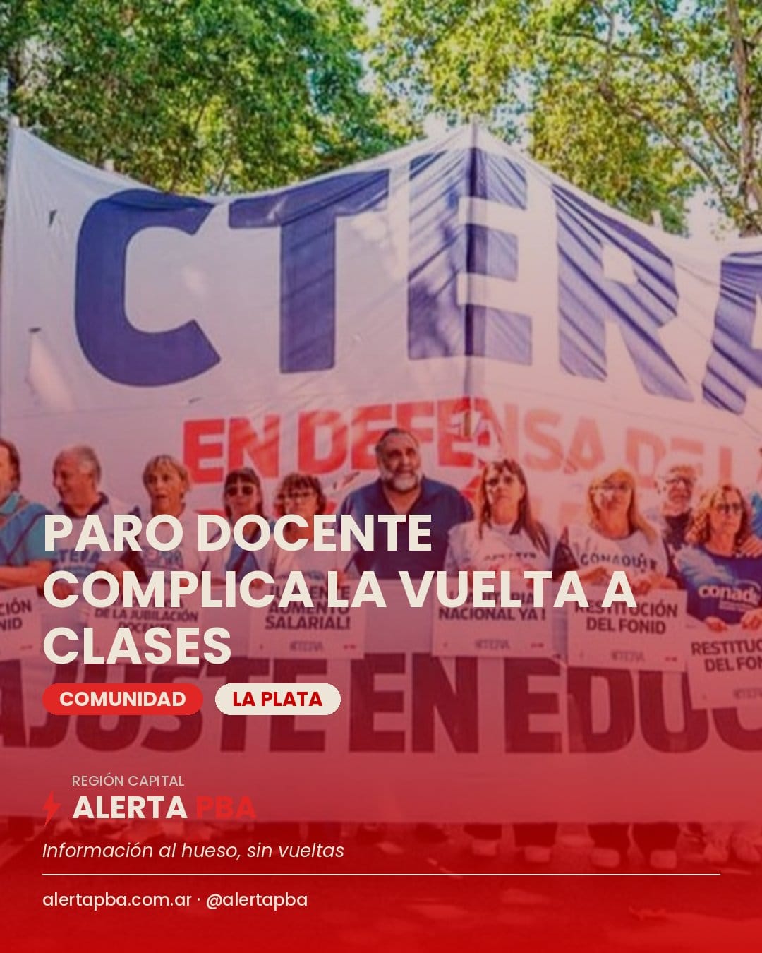 Paro docente complica la vuelta a clases en La Plata
