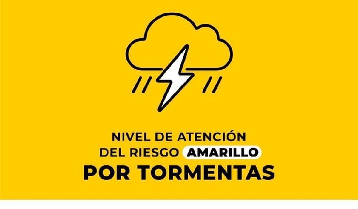 Alerta amarilla por tormentas para la tarde de este domingo en La Plata