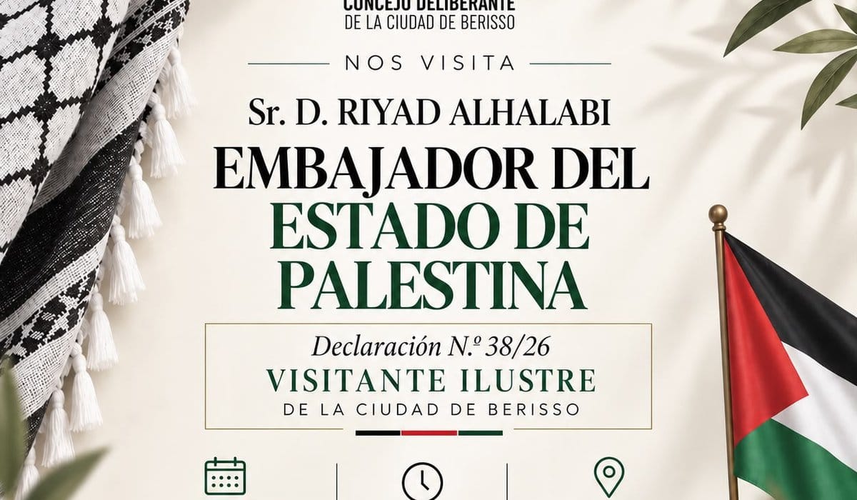 El embajador de Palestina fue declarado visitante ilustre en Berisso