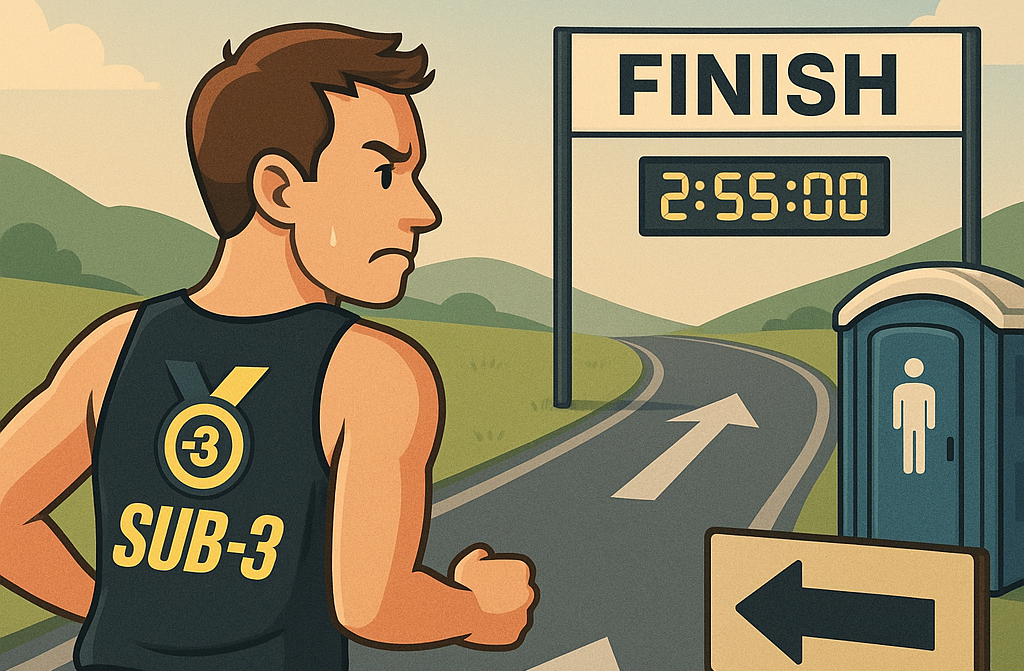 What if I need to go to the toilet during a sub-3 marathon attempt?