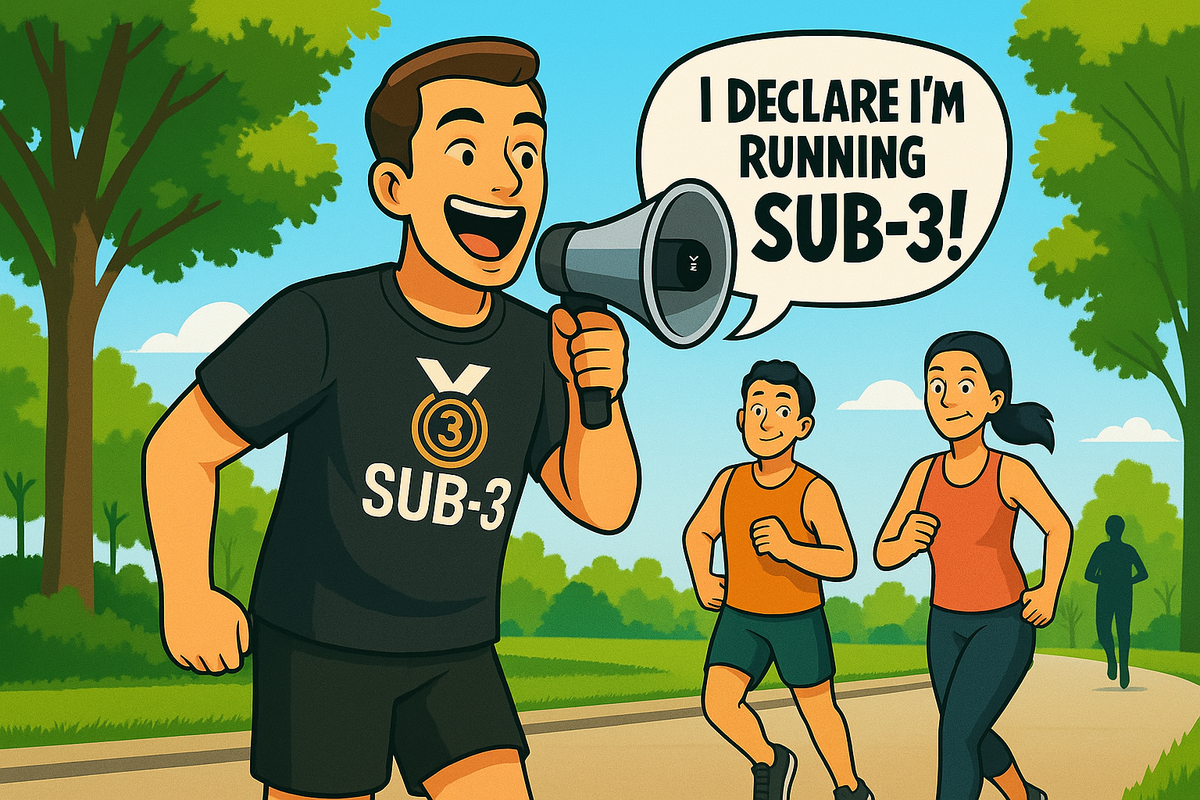 Should I announce my plan to go sub-3?