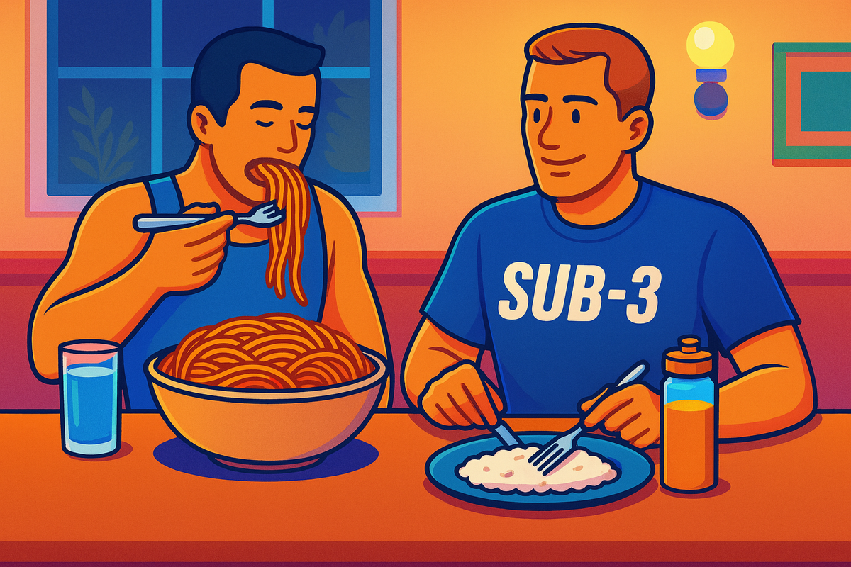 How should I carb load before a sub-3 effort?