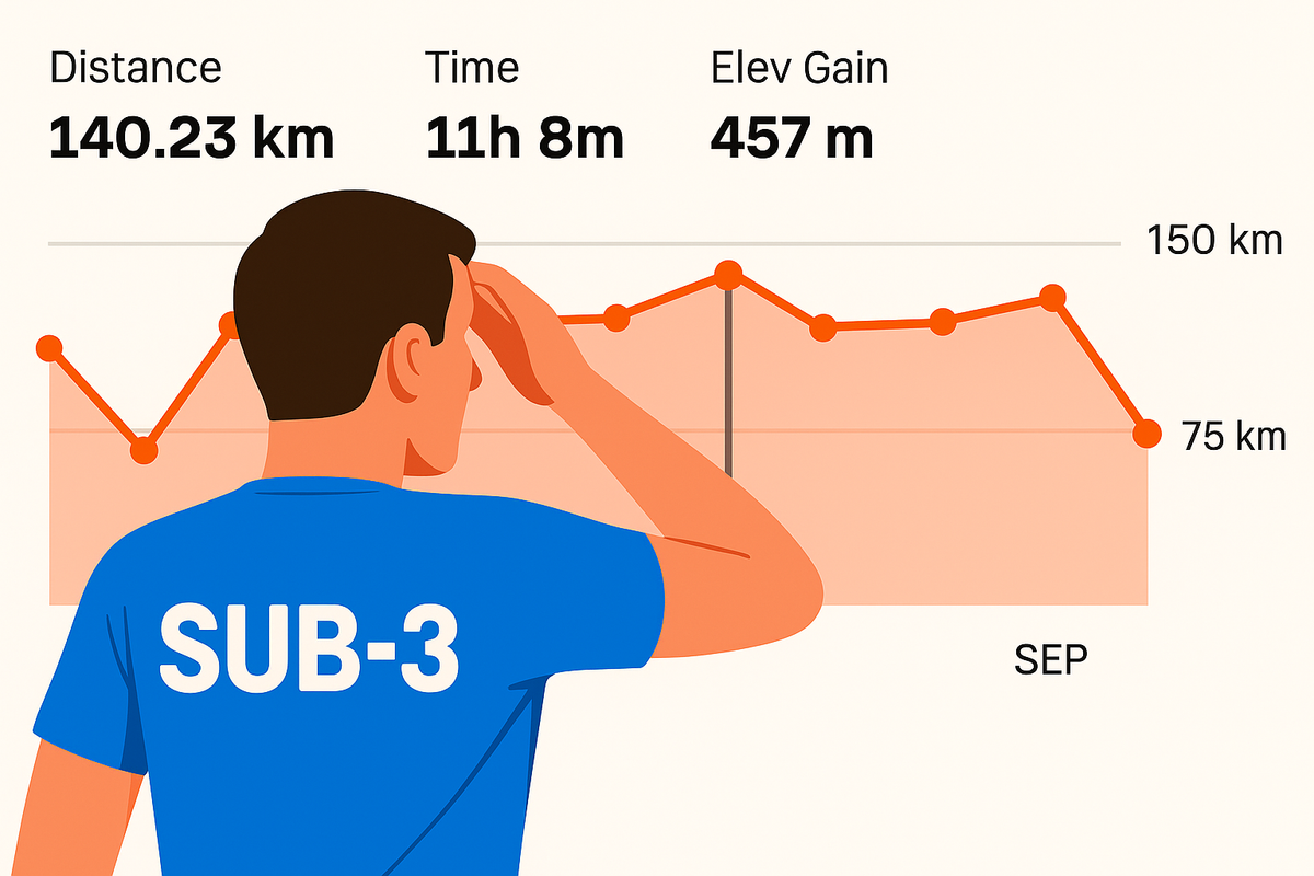 Weekly mileage needed to break 3 hours in the marathon