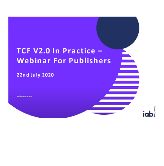 TCF V2.0 in practice - Webinar for publishers