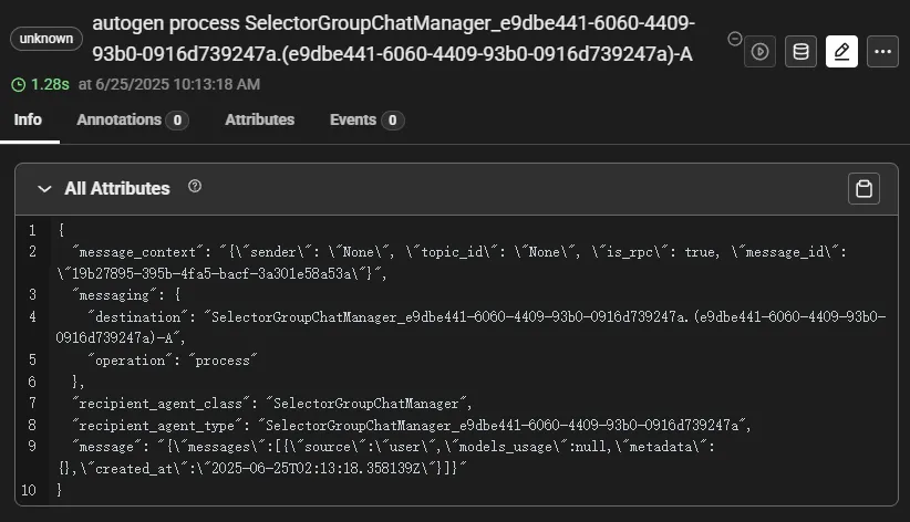 Apart from the agent's name, this message contains no useful information.