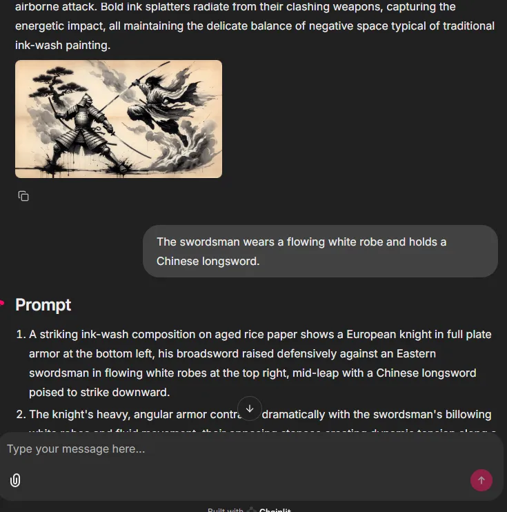 After the image is generated, you can still tweak the prompt.