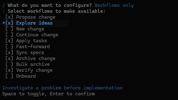 Just use the Space key to select the workflow nodes you like.