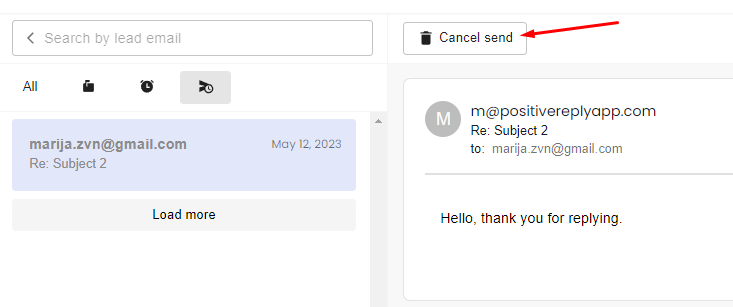 instantly email cancel send
