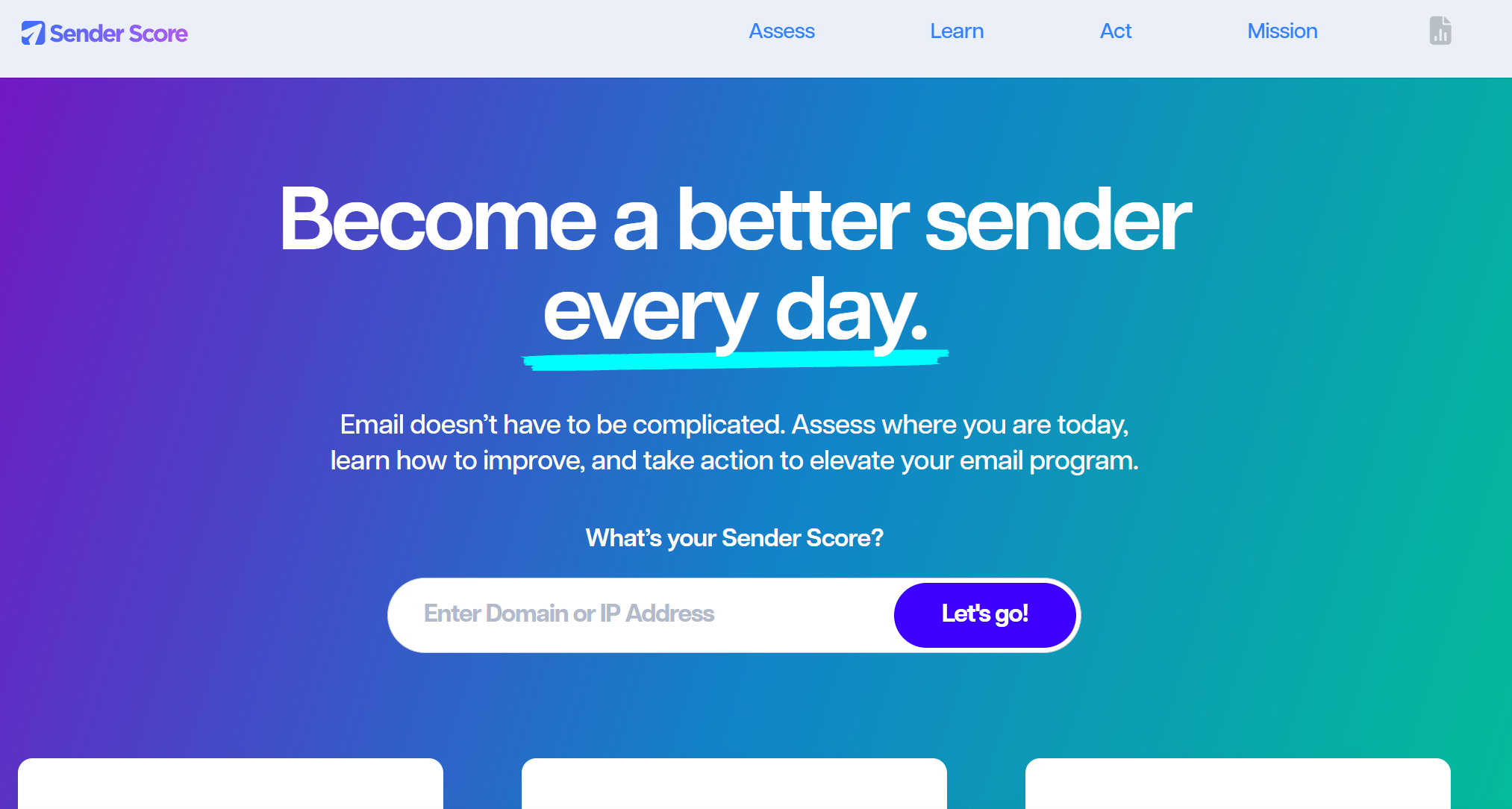 senderscore homepage