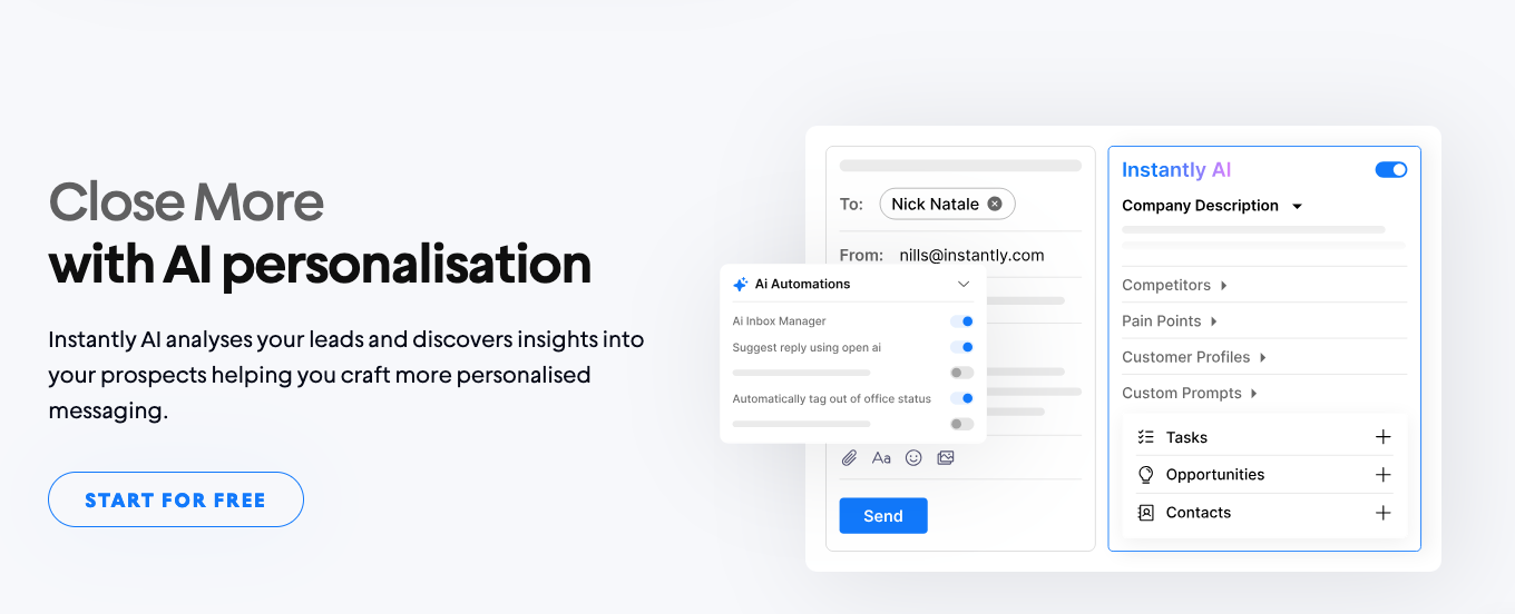 instantly ai email personalization