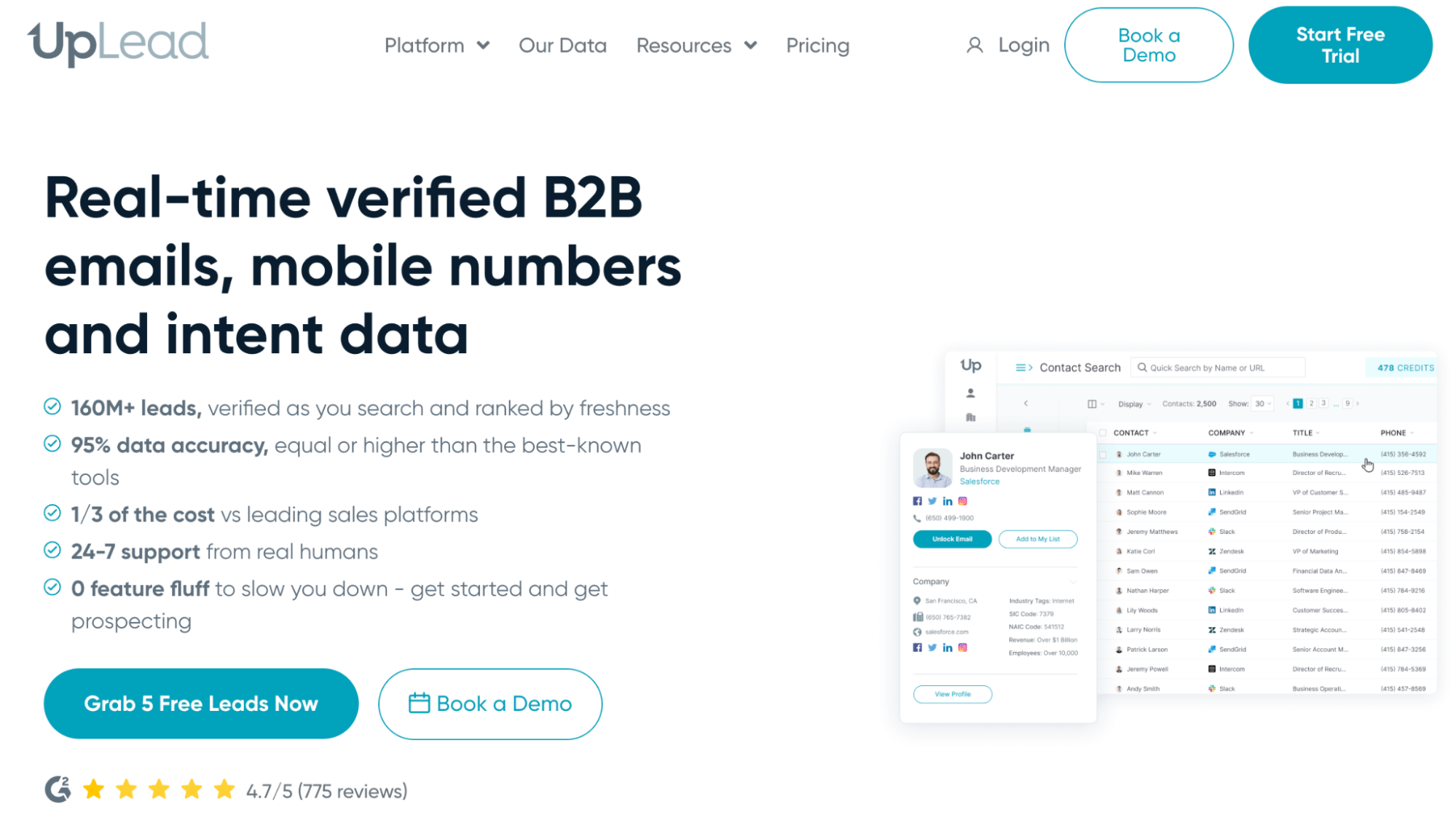 uplead ai lead generation software