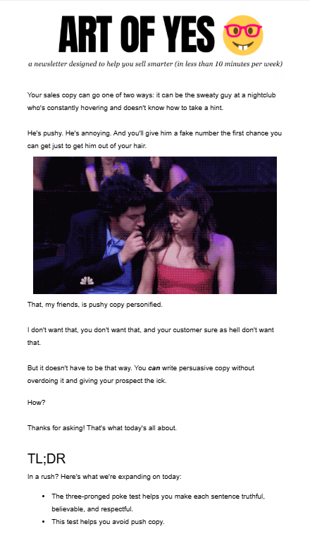 educational email content example