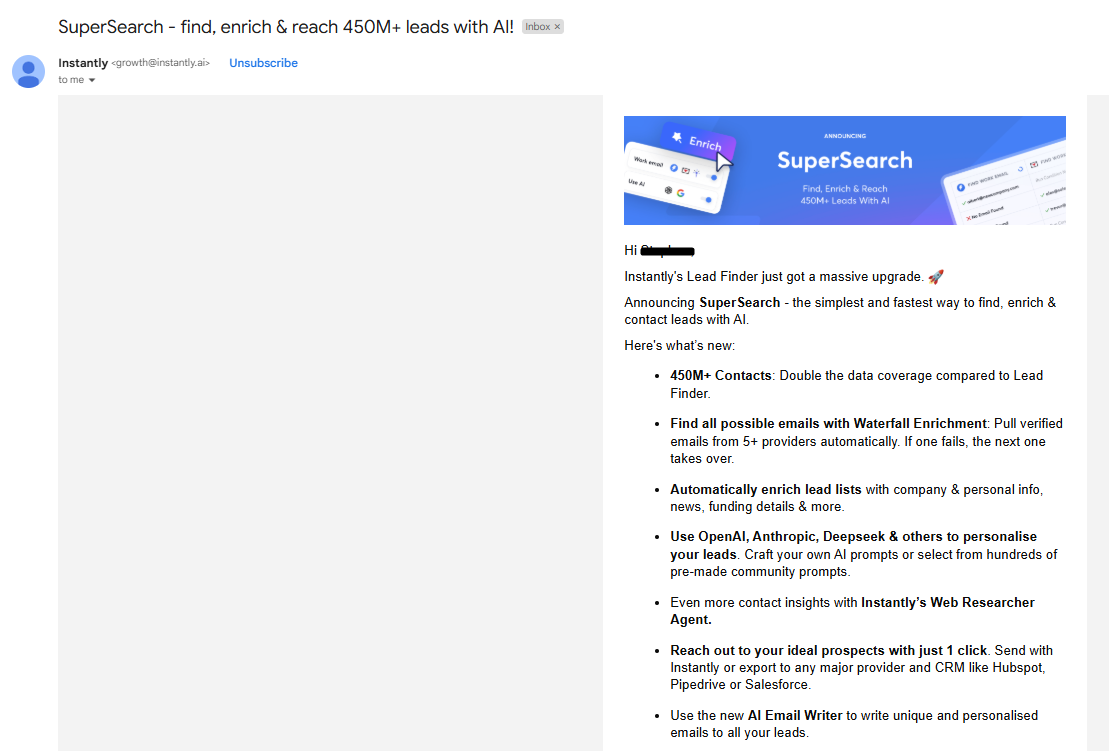 instantly supersearch email