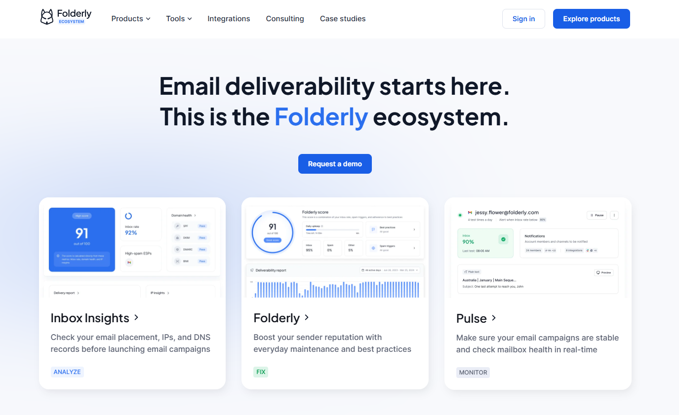 folderly email deliverability solution