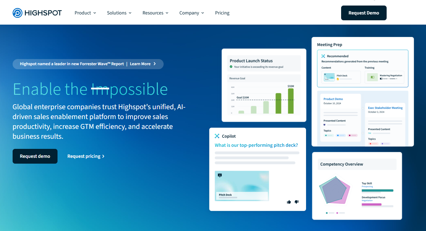 highspot sales enablement tool