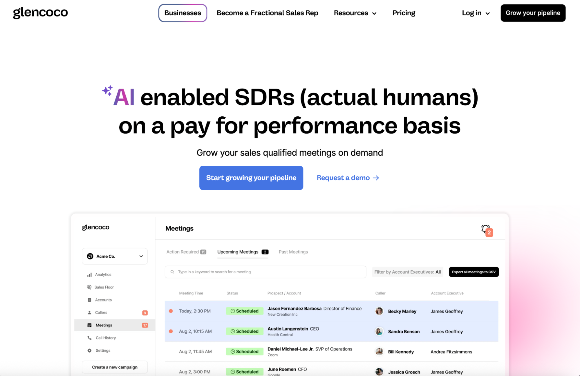 glencoco ai sales tool