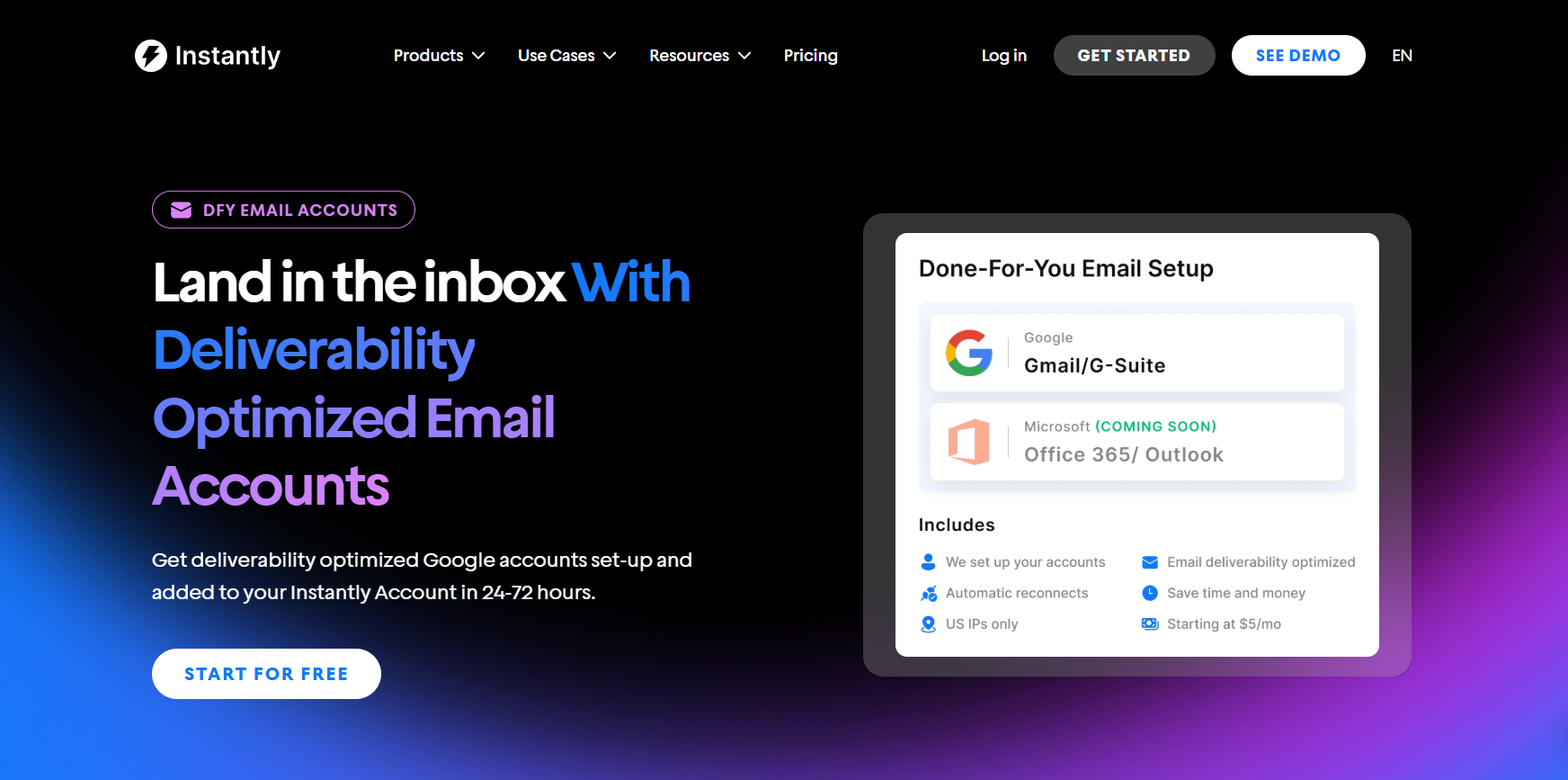 instantly dfy email accounts