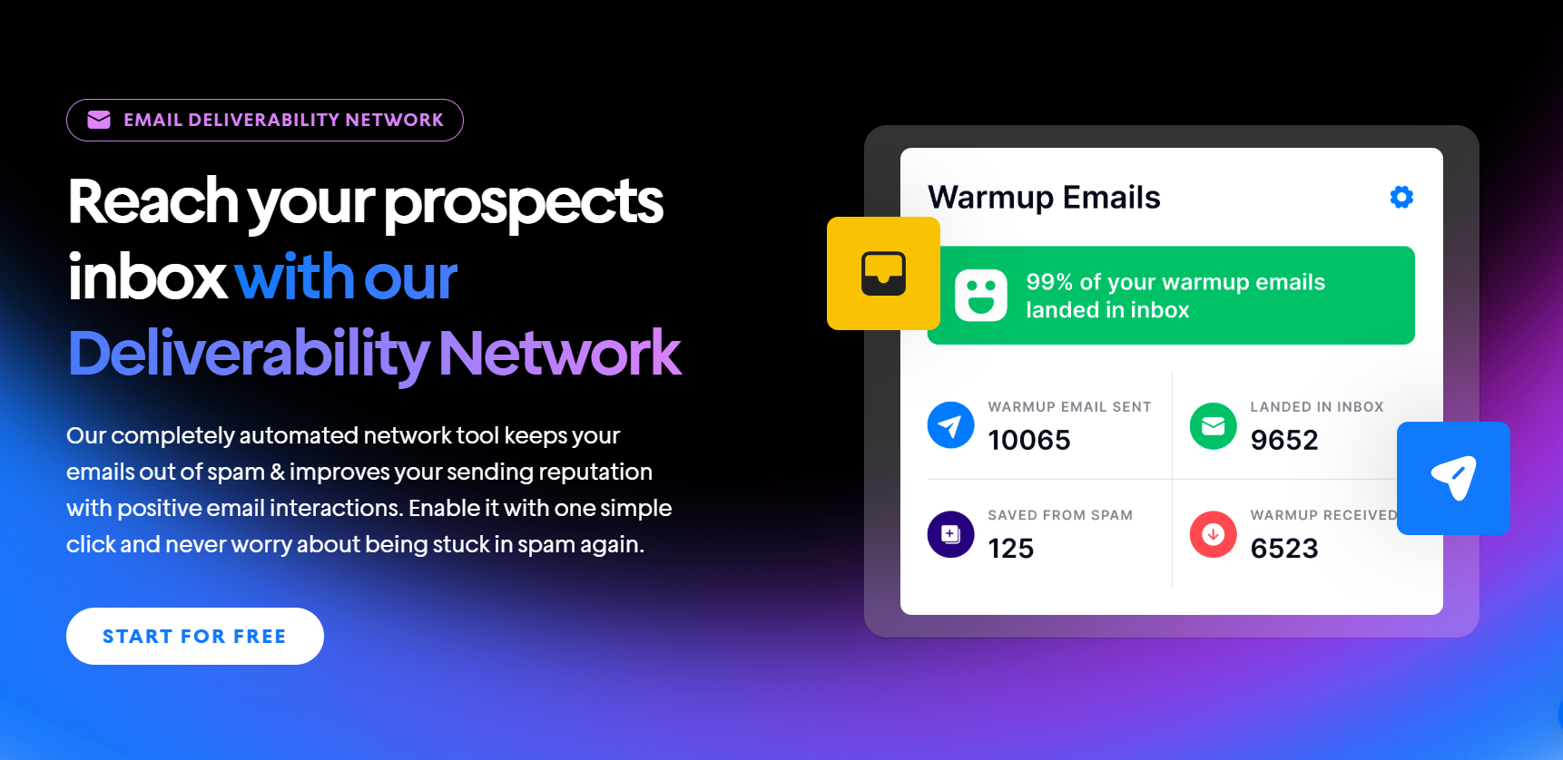instantly cold email deliverability network