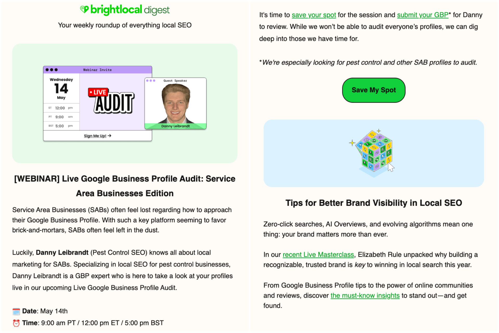 brightlocal marketing email format