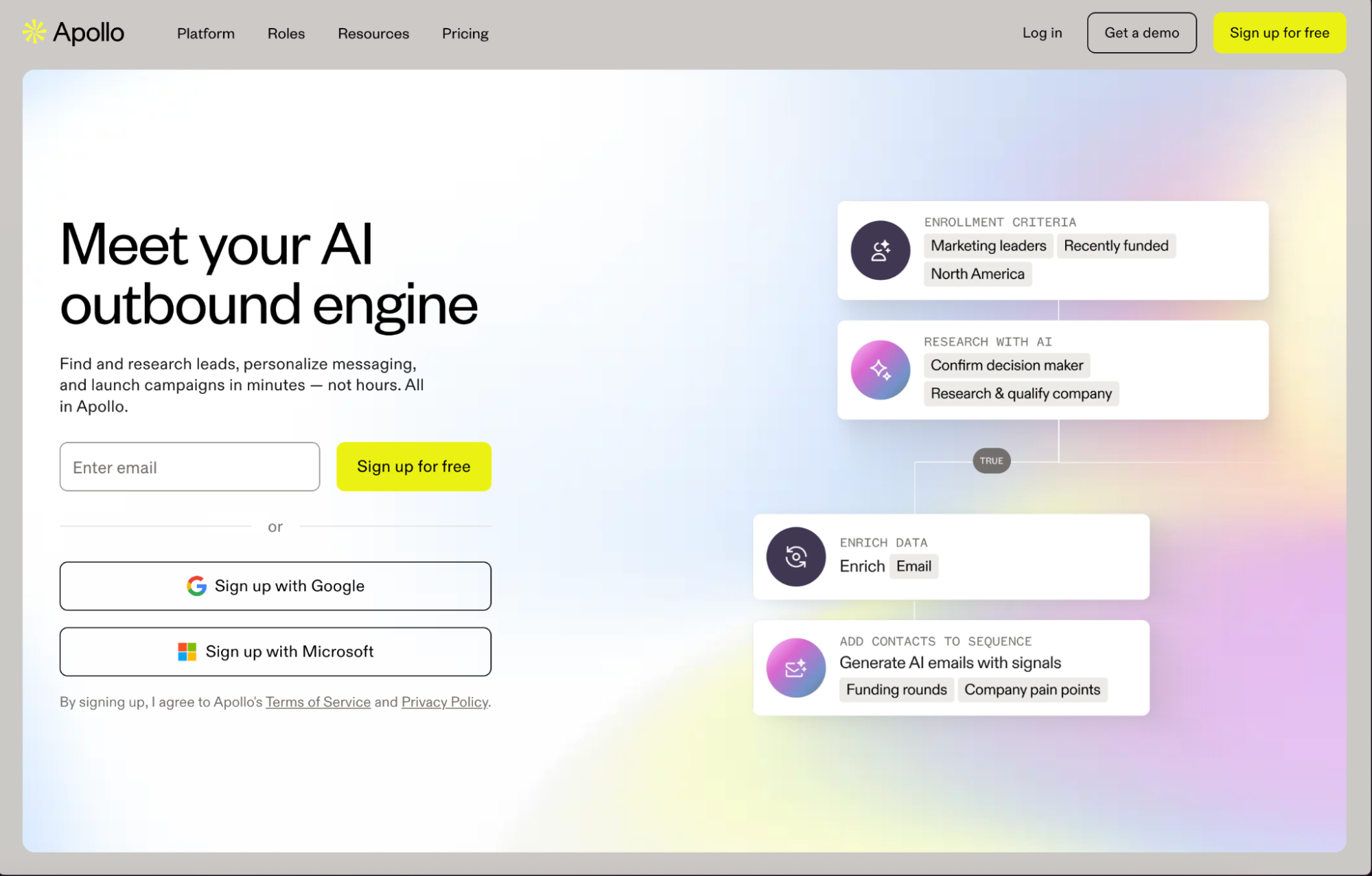 buying email lists via apollo