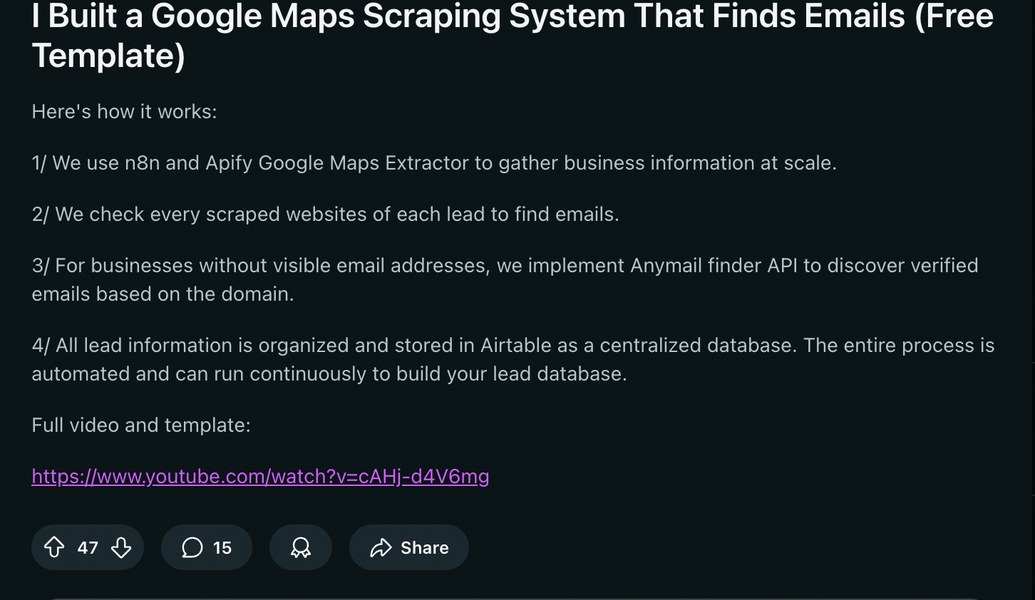 google maps email scraper on reddit