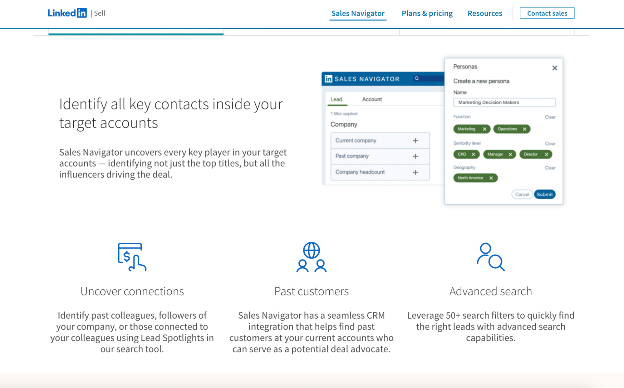 linkedin sales navigator b2b database