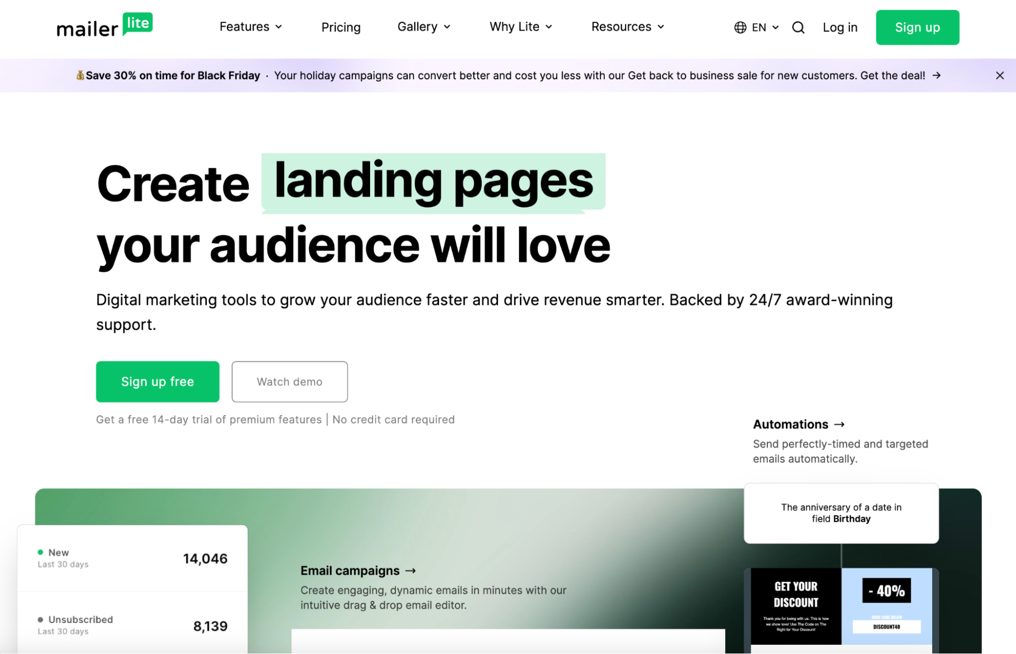 mailer lite email marketing tool