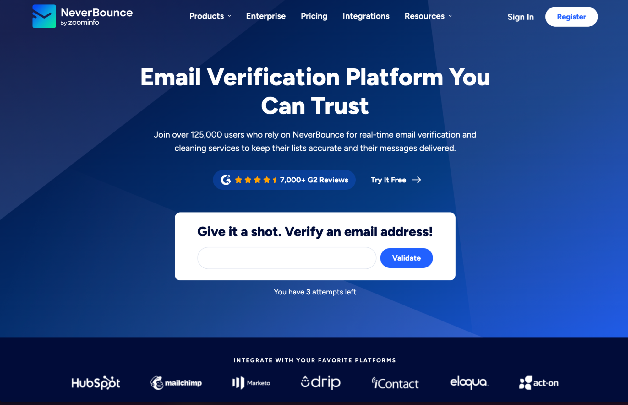 neverbounce lead verification tool