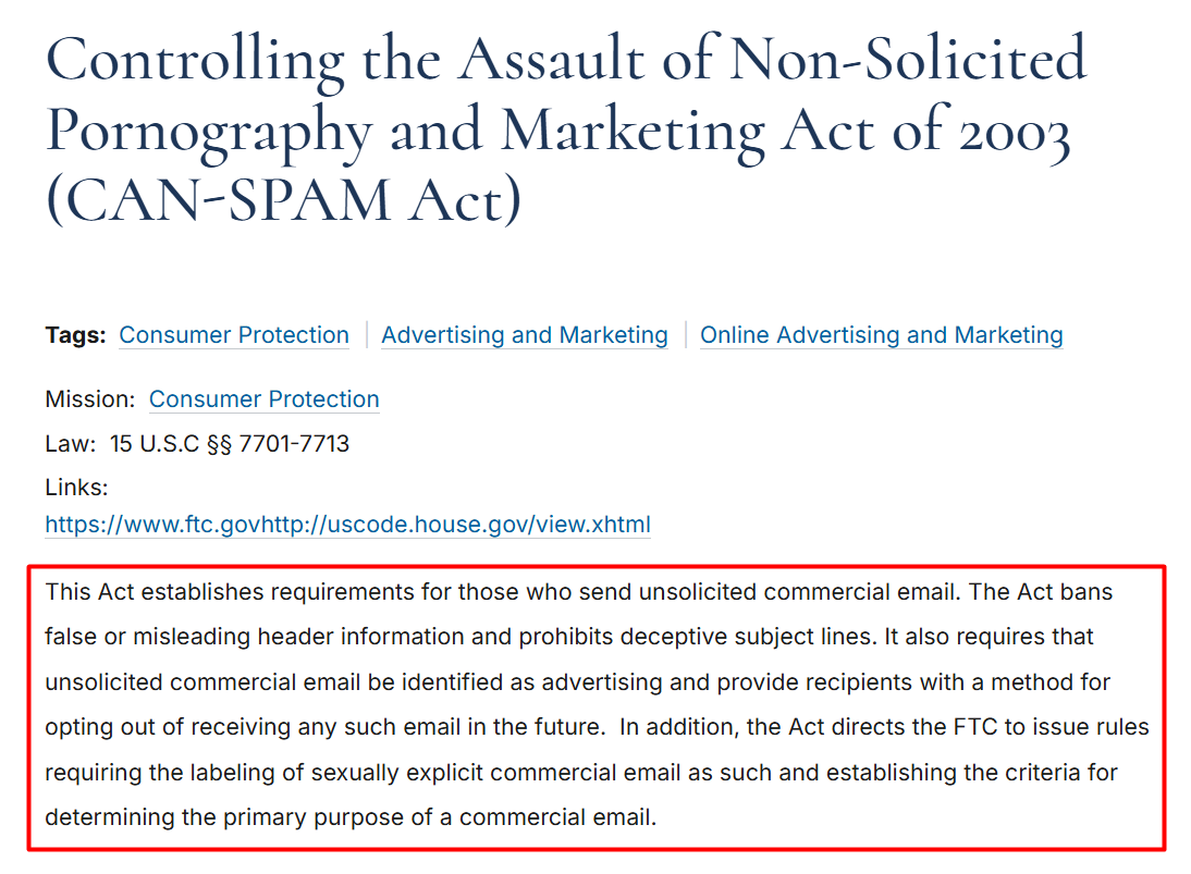 can spam act overview