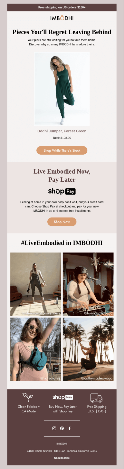 imbodhi cart abandonment email