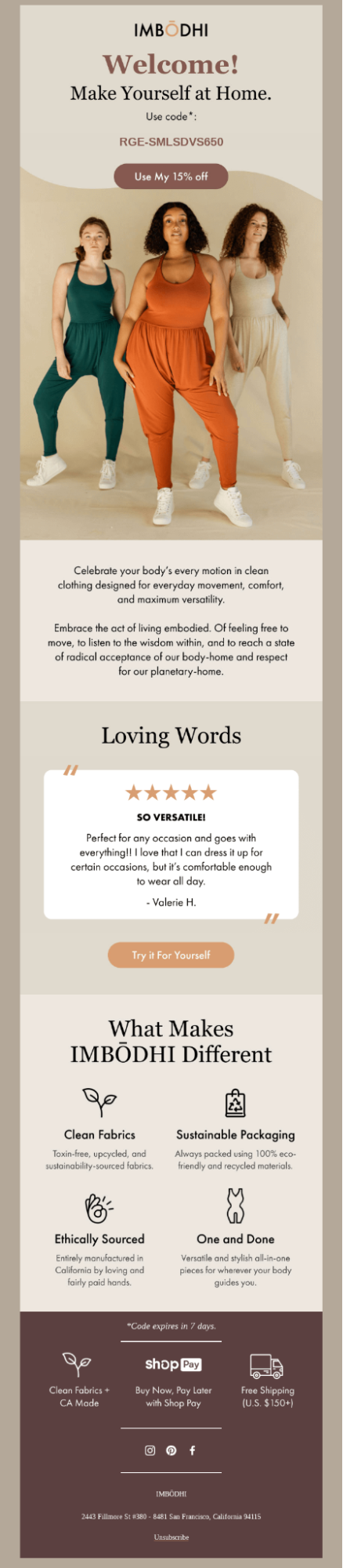 imbodhi welcome email