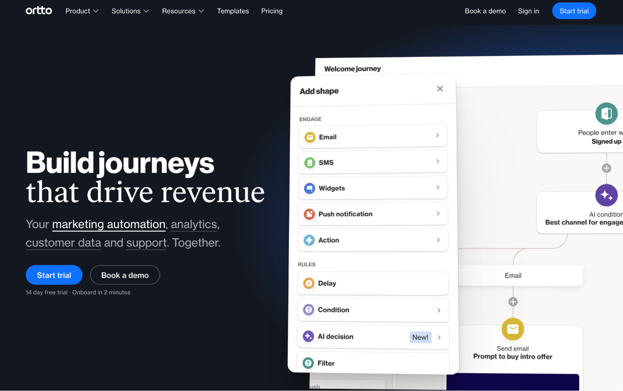ortto ai email marketing tool