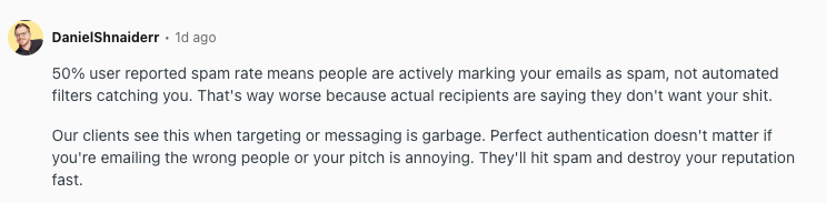 reddit cold email spam