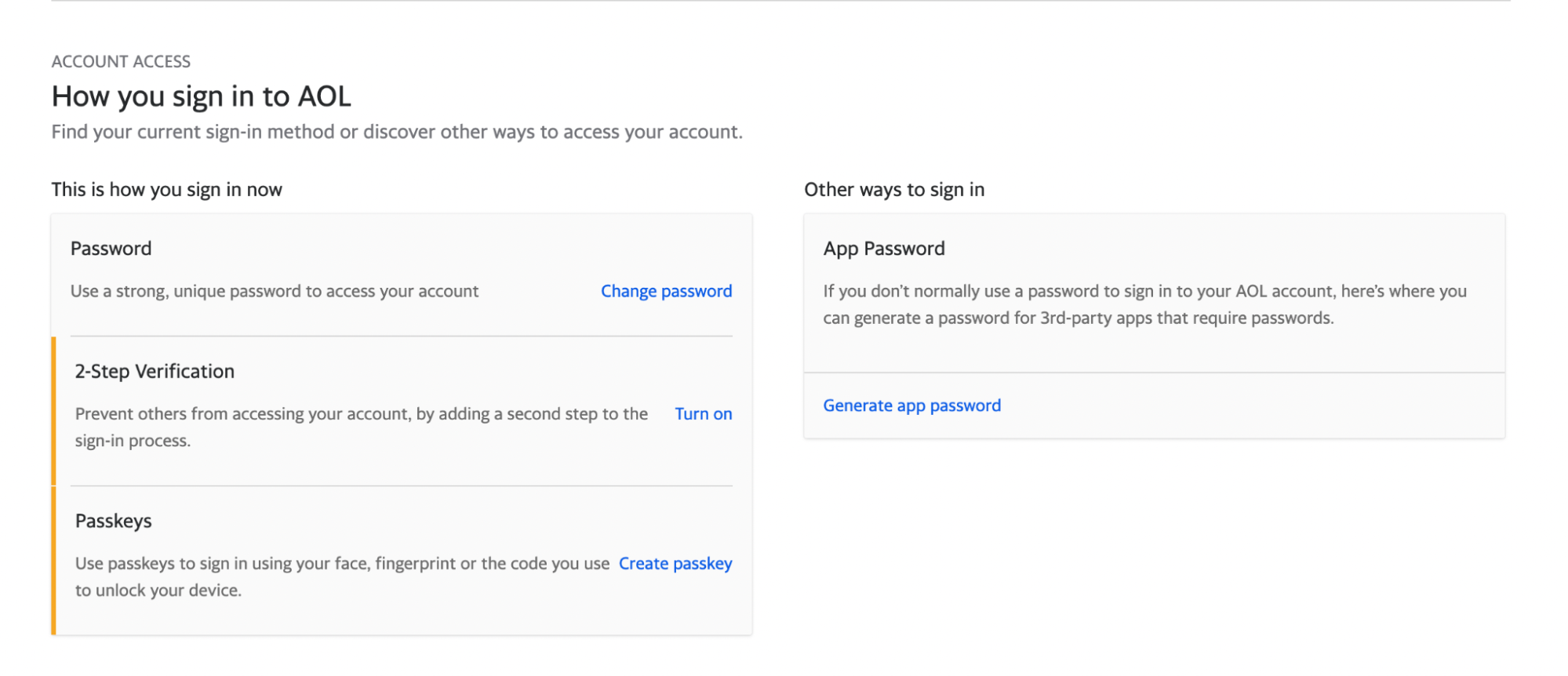 aol smtp app password