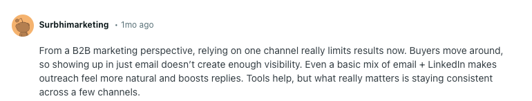 reddit b2b multi-channel outreach