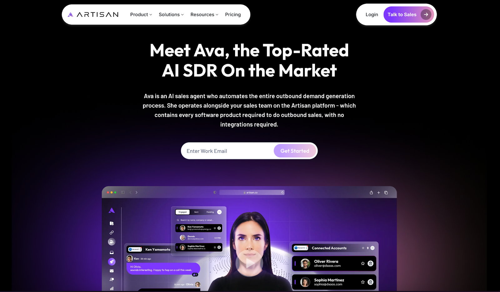 artisan ava ai sales agent software