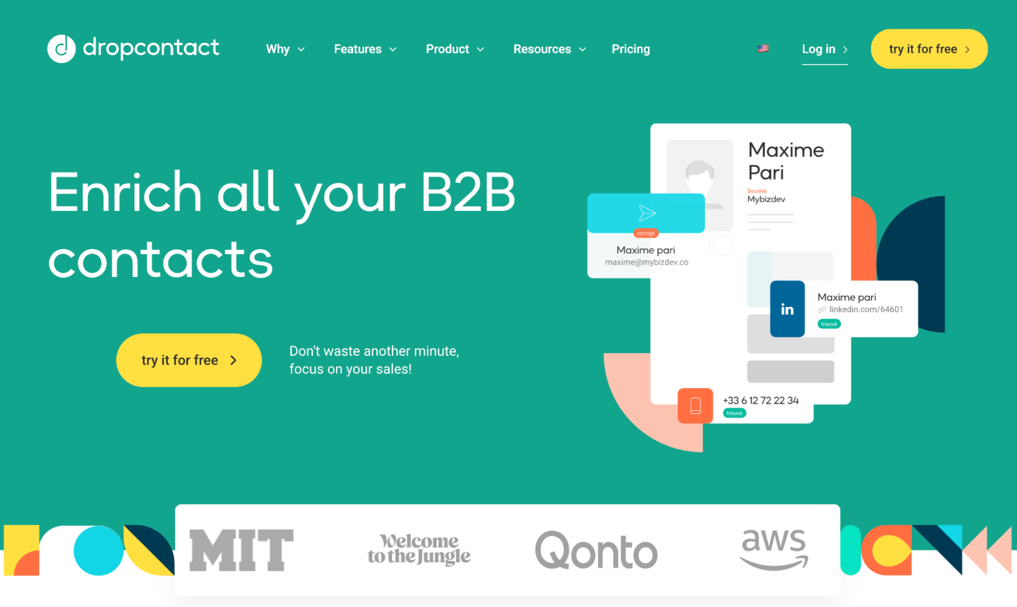 dropcontact business email finder tool