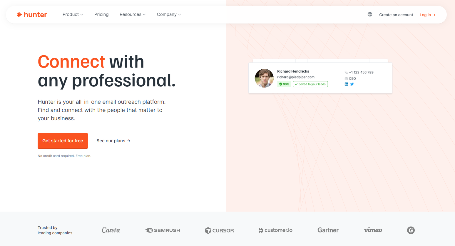 hunter outbound sales software