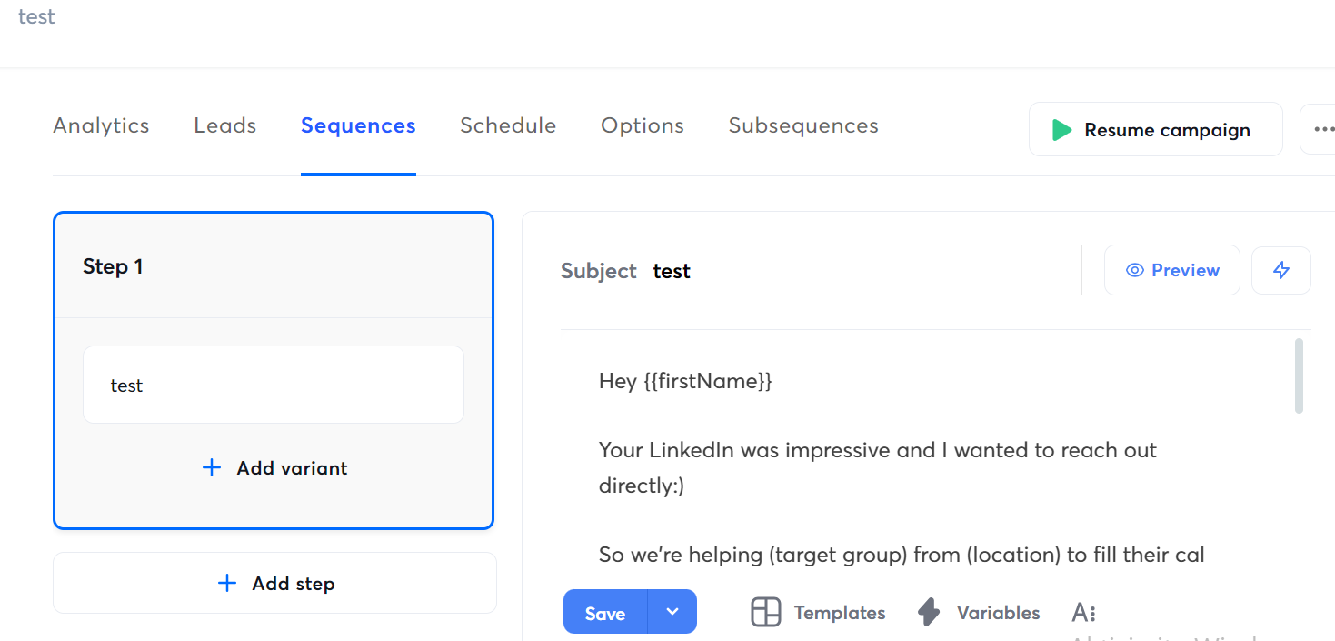 instantly email campaign dashboard