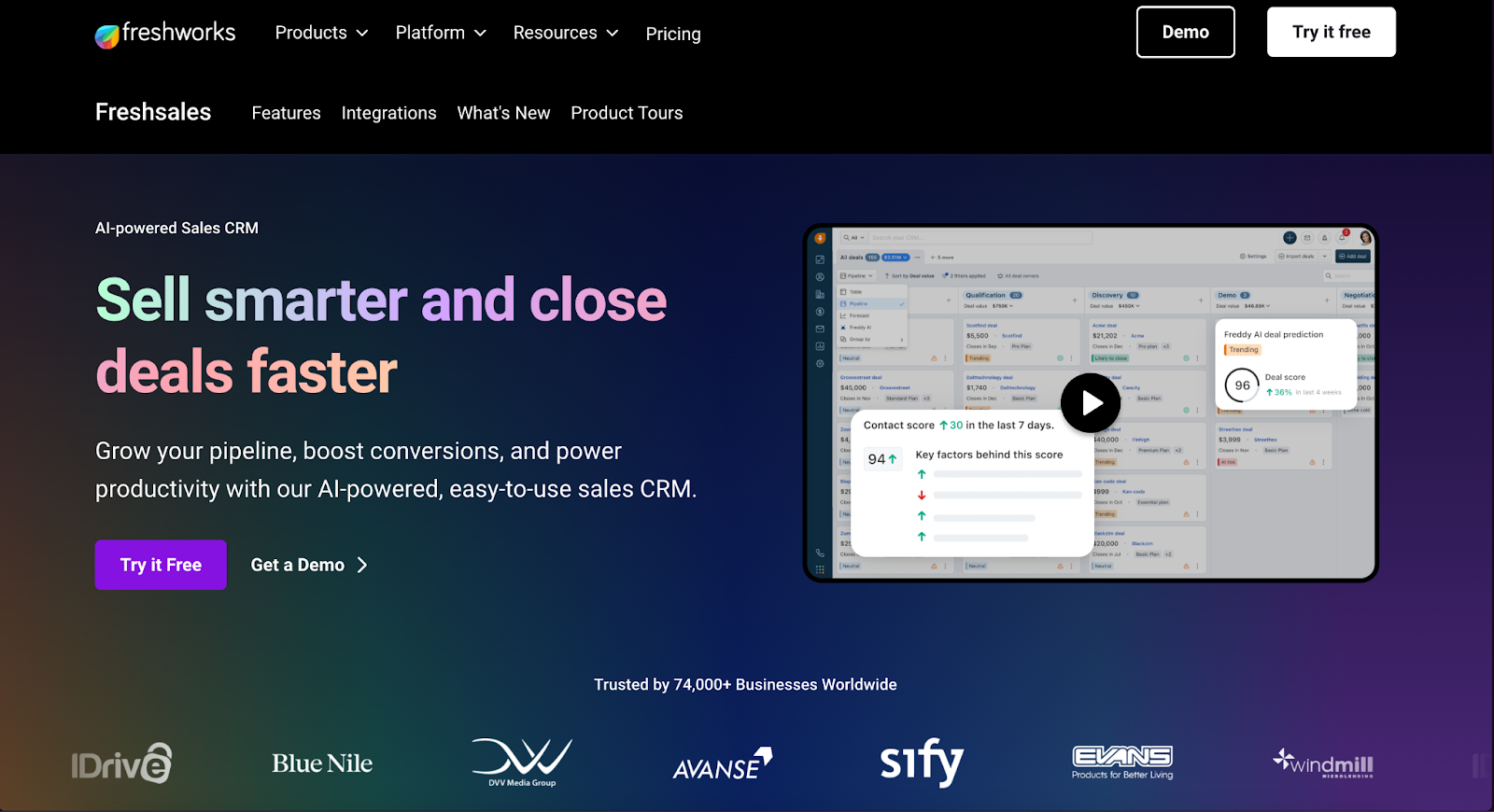 freshsales crm for startups