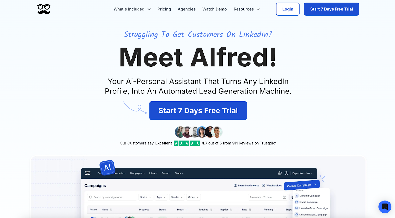 meetalfred linkedin prospecting tool