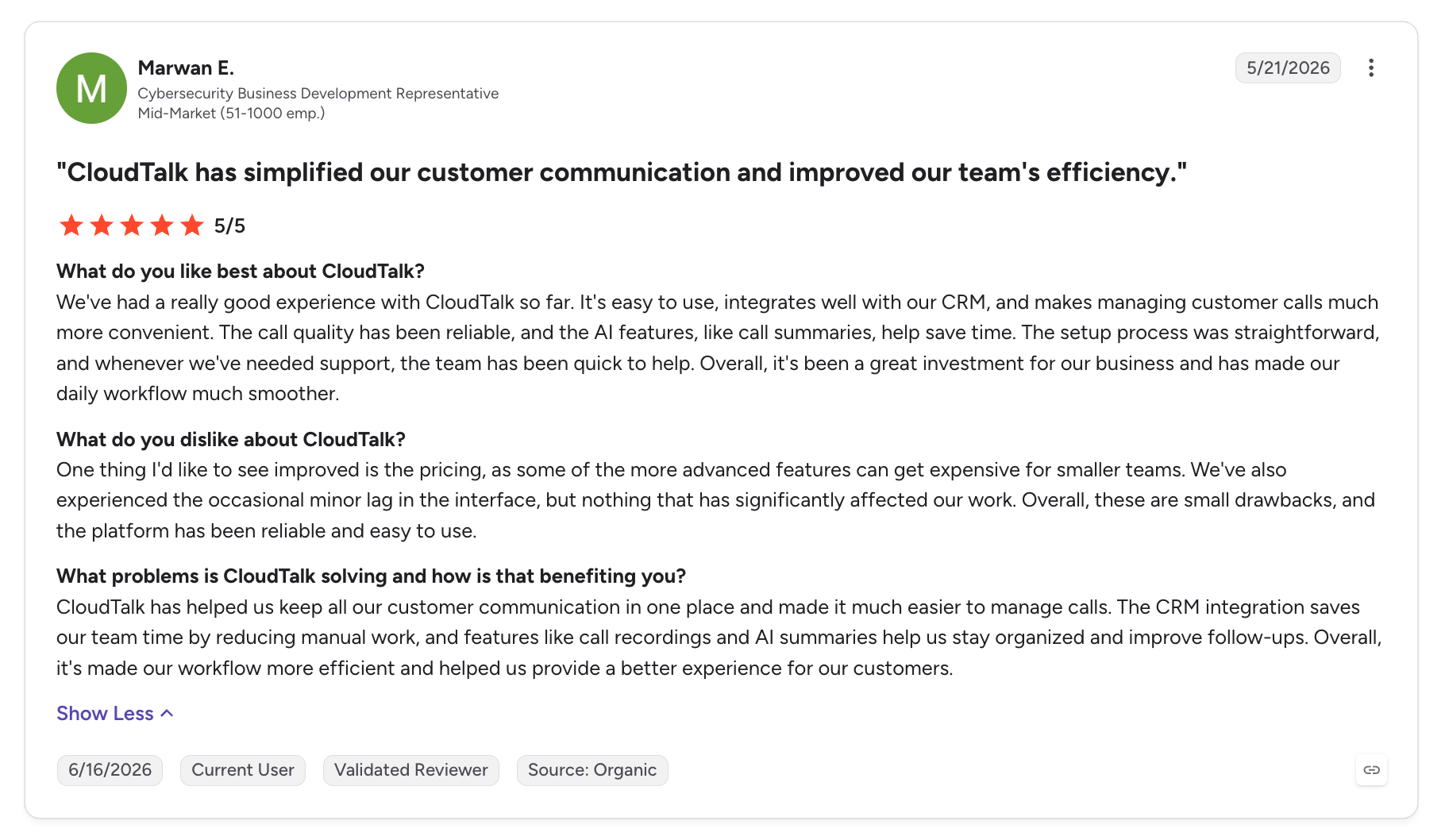 Cloudtalk cold calling software review