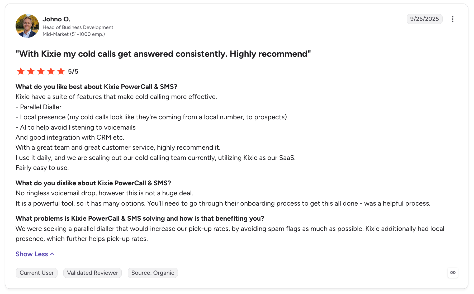 kixie cold calling software review