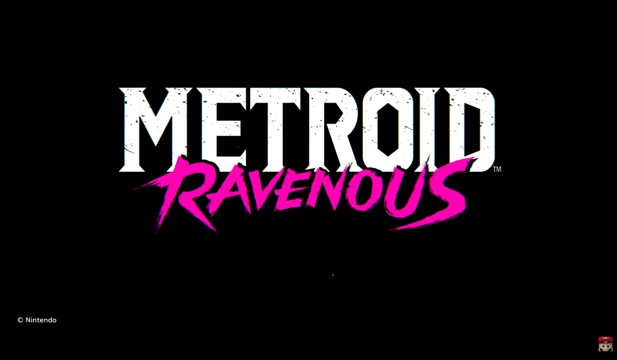 A black title screen reading "Metroid Ravenous"